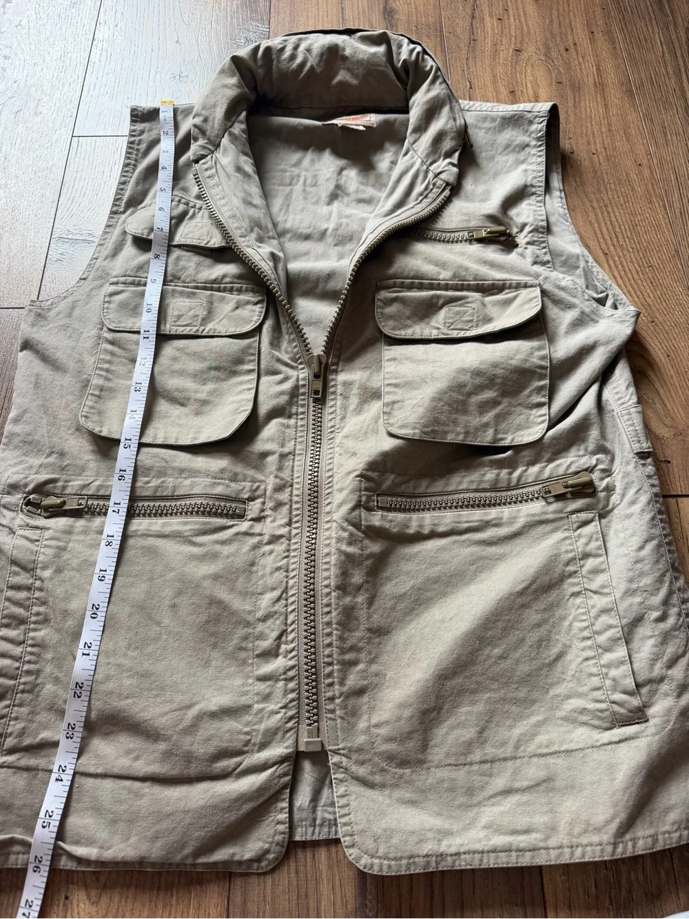 Vintage Banana Republic Mill Valley Utility Cargo Hooded Vest Multi-Pocket Small